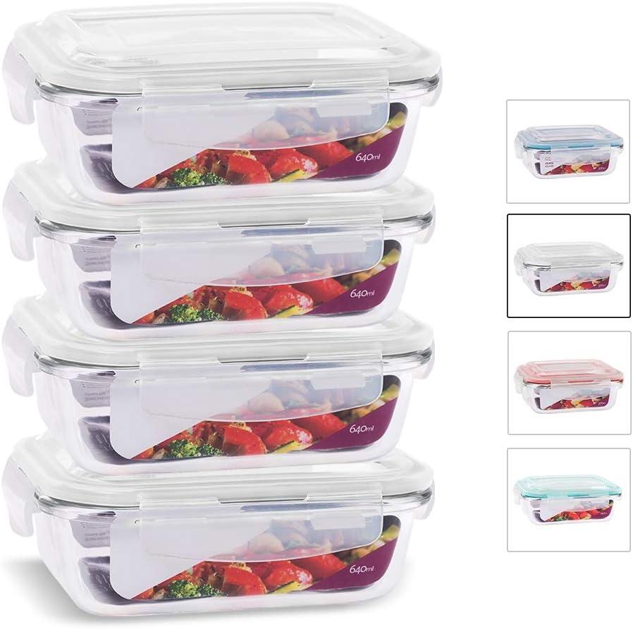 Conjunto 4 Potes de Vidro